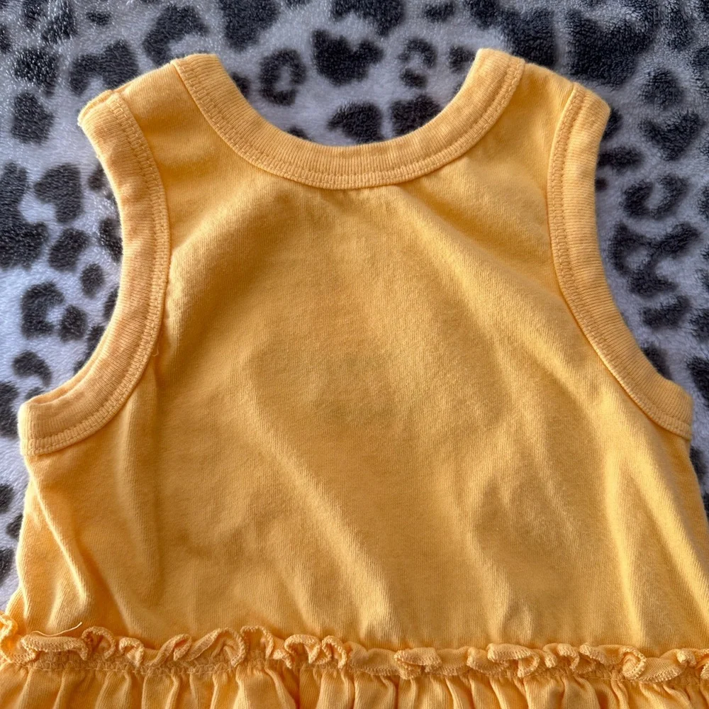 The Children’s Place Graphic Bodysuit Dress in Mango Orange Yellow Size 12 mos